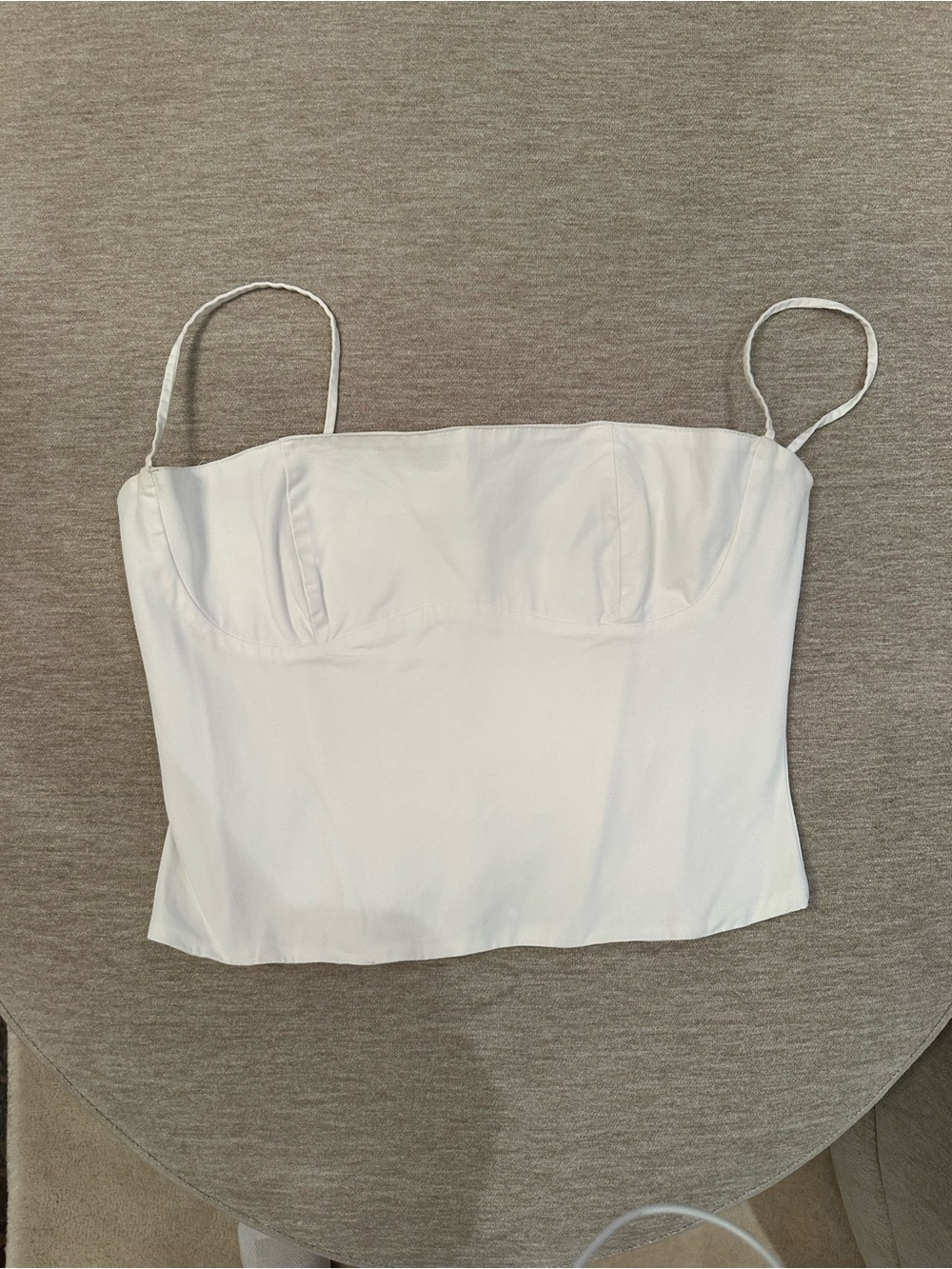 House of CB White Spaghetti Strap Bustier Top